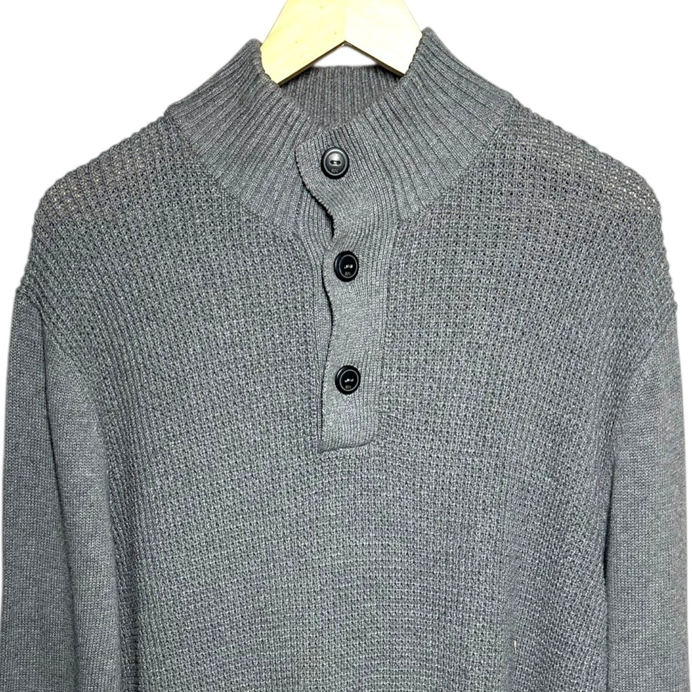NWT Weatherproof Vintage Men's Mock Neck Pullover Sweater Gray Size‎ M